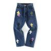 CHROME HEARTS クロスパッチワークデニム ダークブルー