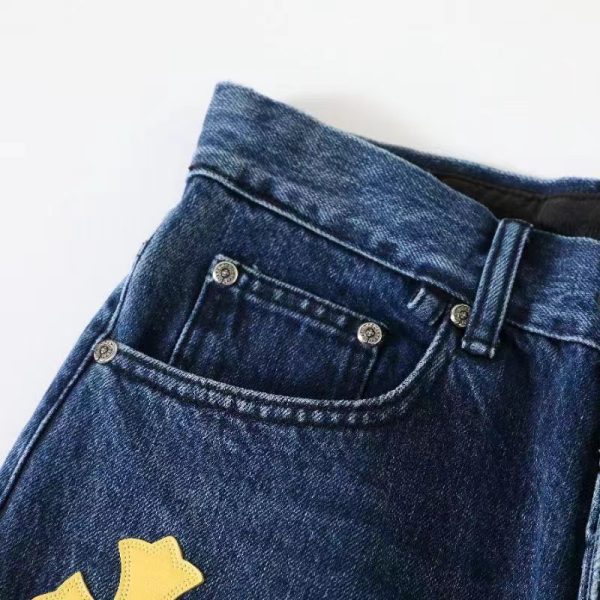 CHROME HEARTS クロスパッチワークデニム ダークブルー