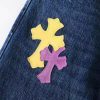 CHROME HEARTS クロスパッチワークデニム ダークブルー
