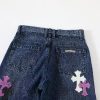 CHROME HEARTS クロスパッチワークデニム ダークブルー