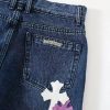 CHROME HEARTS クロスパッチワークデニム ダークブルー