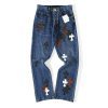CHROME HEARTS クロスパッチワークデニム ブルー