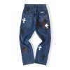 CHROME HEARTS クロスパッチワークデニム ブルー