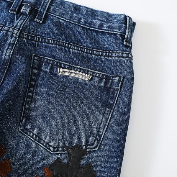 CHROME HEARTS クロスパッチワークデニム ブルー