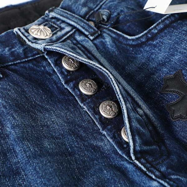 CHROME HEARTS クロスパッチワークデニム ブルー