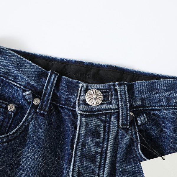 CHROME HEARTS クロスパッチワークデニム ブルー