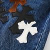 CHROME HEARTS クロスパッチワークデニム ブルー