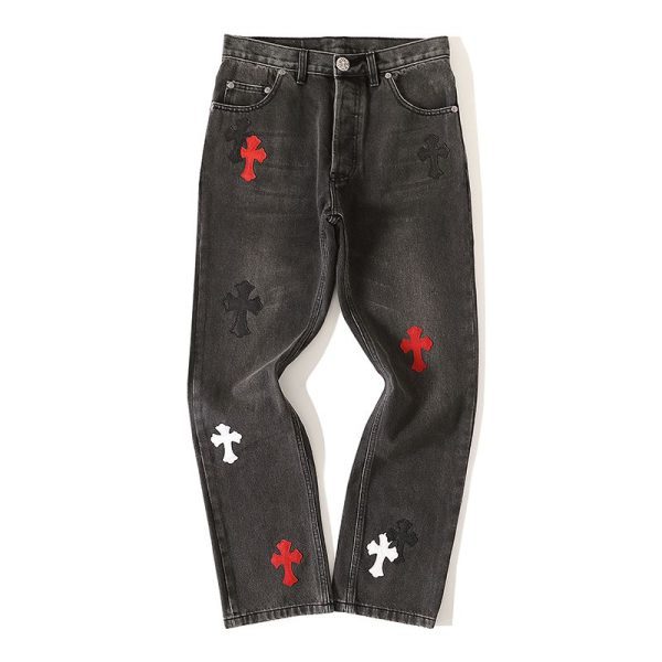 CHROME HEARTS ストレートデニムパンツ ブラック