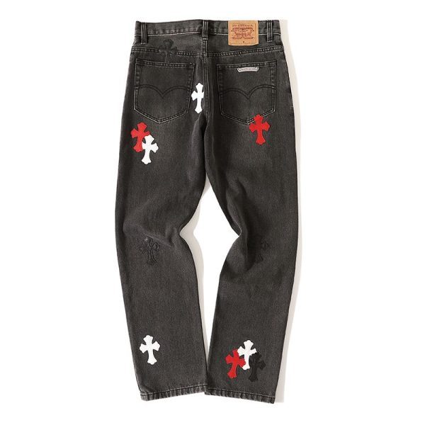 CHROME HEARTS ストレートデニムパンツ ブラック
