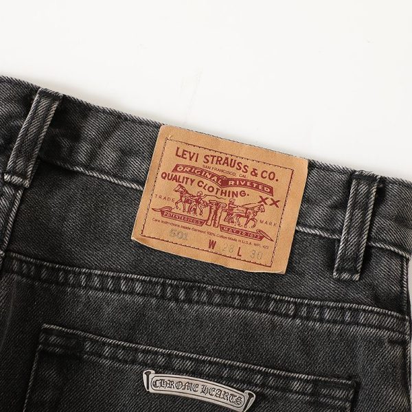 CHROME HEARTS ストレートデニムパンツ ブラック