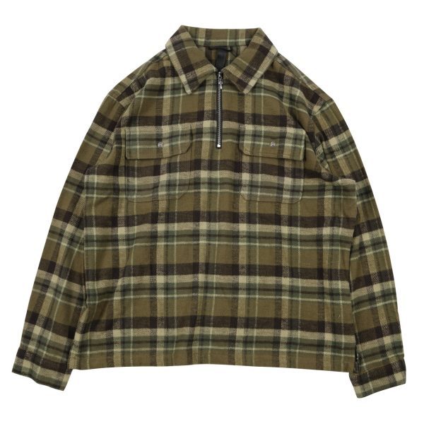 CHROME HEARTS チェックシャツ 军绿棕格纹