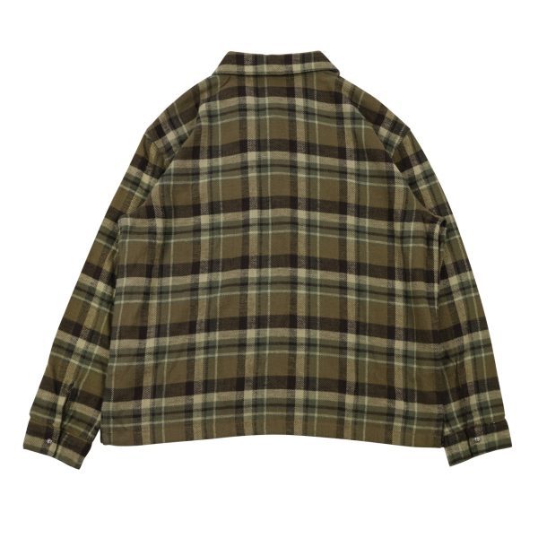 CHROME HEARTS チェックシャツ 军绿棕格纹