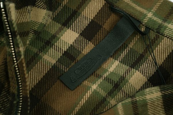 CHROME HEARTS チェックシャツ 军绿棕格纹