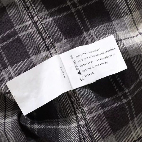 CHROME HEARTS チェックシャツ 黑灰千鸟纹