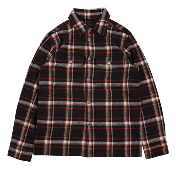 CHROME HEARTS チェックシャツ 黑红白棕格纹