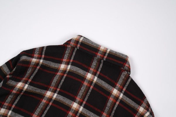 CHROME HEARTS チェックシャツ 黑红白棕格纹