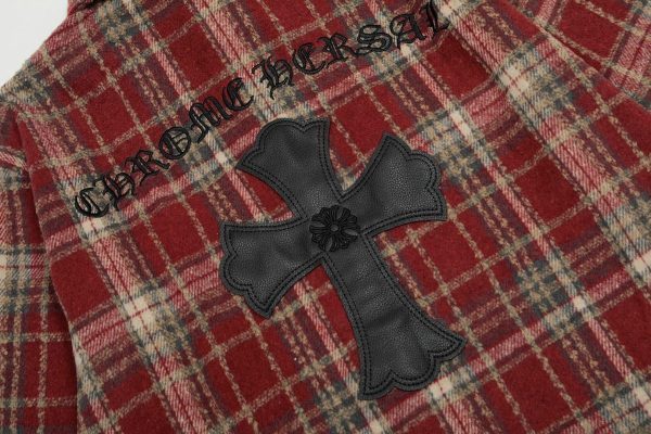 CHROME HEARTS チェックシャツ 红色格纹