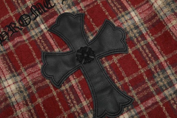 CHROME HEARTS チェックシャツ 红色格纹