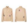 CHROME HEARTS チェックシャツ 米色十字架刺绣
