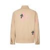 CHROME HEARTS チェックシャツ 米色十字架刺绣
