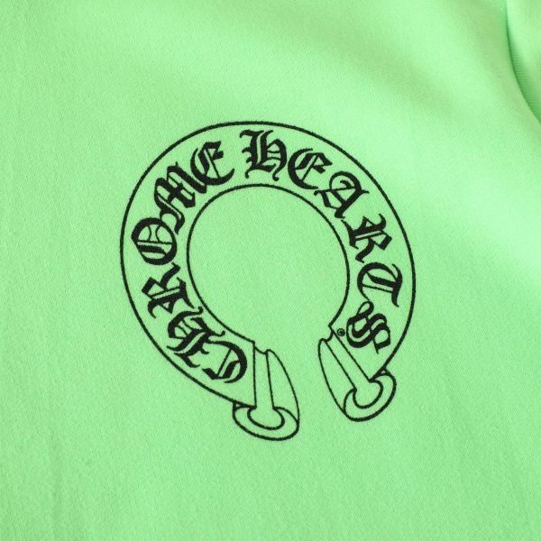 CHROME HEARTS パーカー 蛍光グリーン CHロゴ刺繍