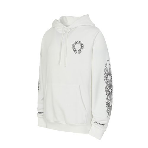 CHROME HEARTS パーカー ホワイト ロゴプリント