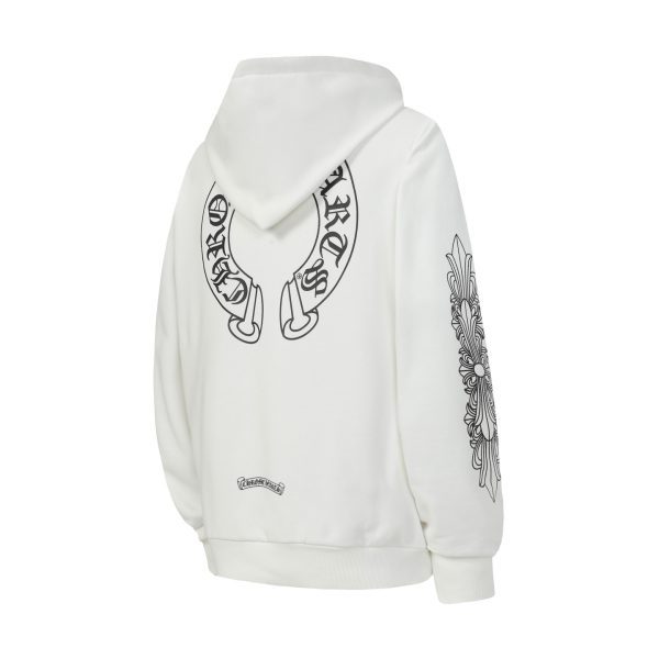 CHROME HEARTS パーカー ホワイト ロゴプリント