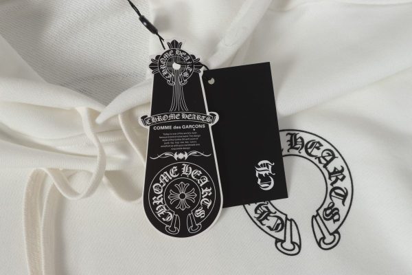 CHROME HEARTS パーカー ホワイト ロゴプリント