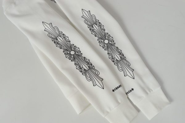 CHROME HEARTS パーカー ホワイト ロゴプリント