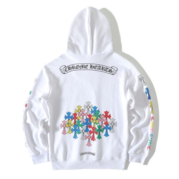 13434624348383237 CHROME HEARTS パーカー ホワイト バナー文字