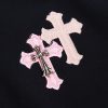 CHROME HEARTS パーカー ブラック ピンククロス