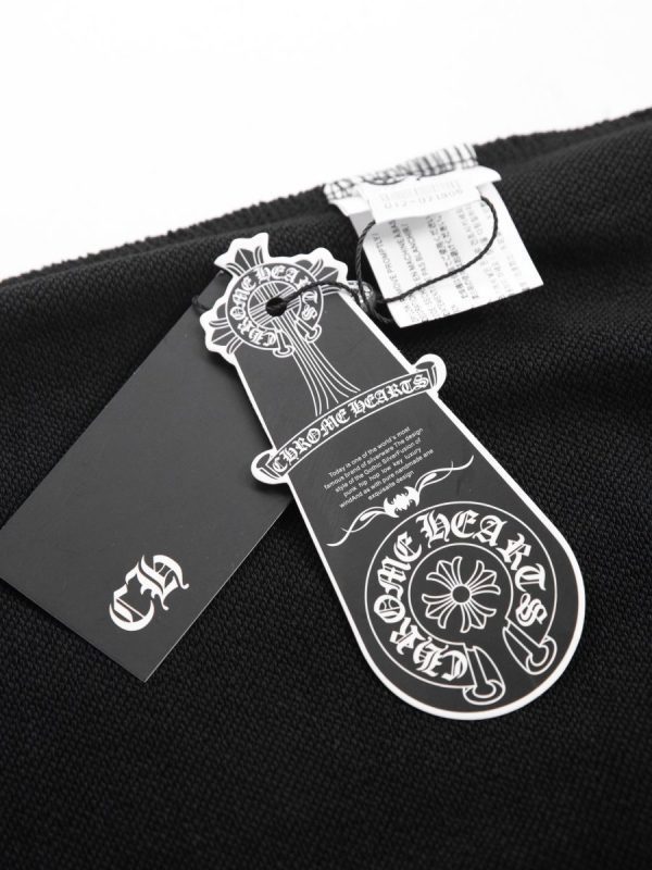 CHROME HEARTS パーカー ブラック ピンククロス