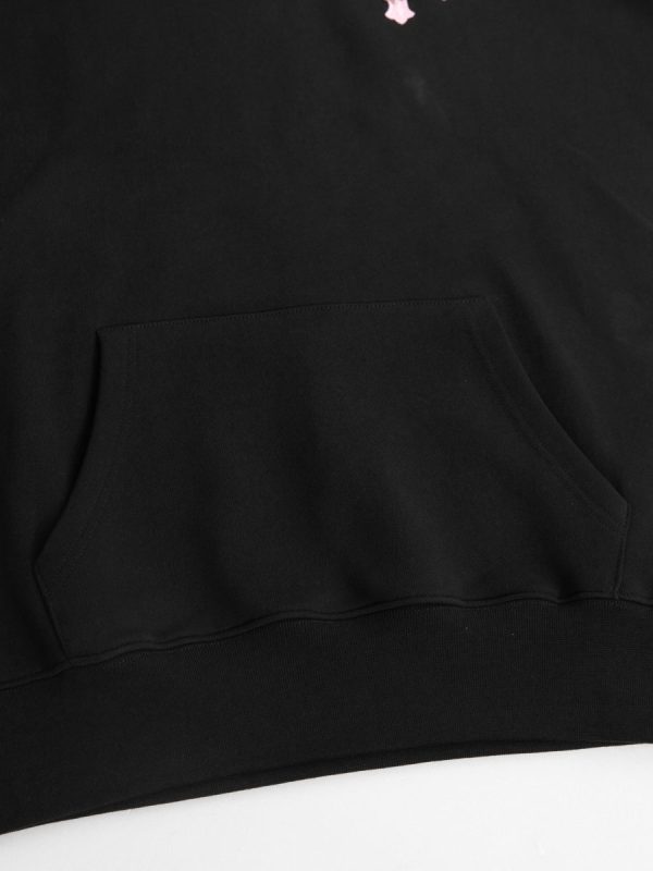 CHROME HEARTS パーカー ブラック ピンククロス