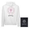 CHROME HEARTS パーカー ホワイト ピンククロス