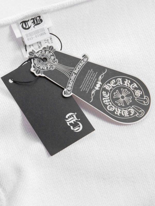 CHROME HEARTS パーカー ホワイト ピンククロス