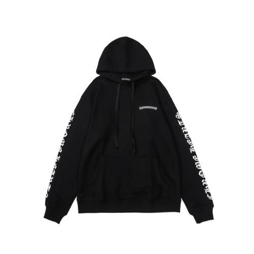 CHROME HEARTS パーカー ブラック×ホワイト バナー
