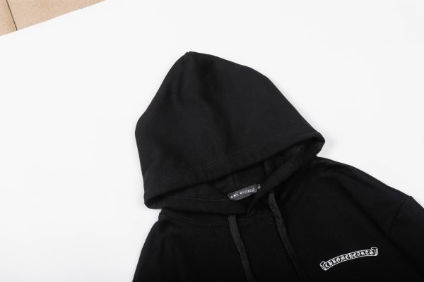 CHROME HEARTS パーカー ブラック×ホワイト バナー