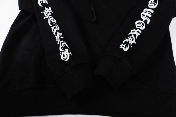 CHROME HEARTS パーカー ブラック×ホワイト バナー