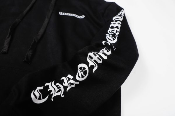 CHROME HEARTS パーカー ブラック×ホワイト バナー