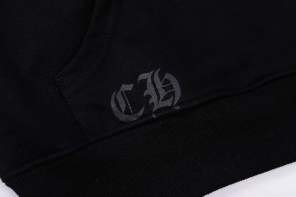 CHROME HEARTS パーカー ブラック×ホワイト バナー