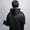 CHROME HEARTS パーカー ブラック スリーブプリント