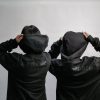 CHROME HEARTS パーカー ブラック スリーブプリント