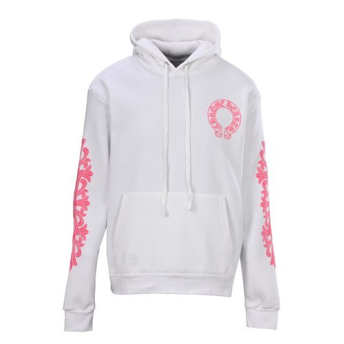 CHROME HEARTS パーカー ホワイト ピンクロゴ