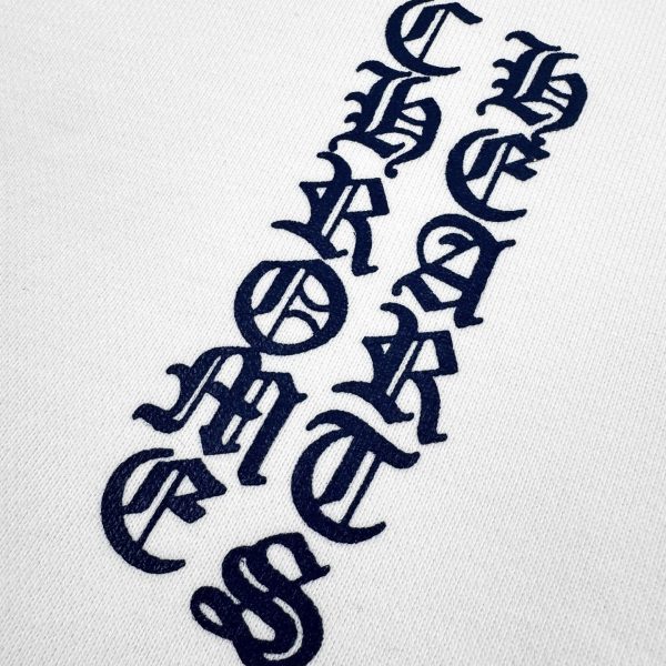 CHROME HEARTS パーカー ホワイト ブルーラベルジップ
