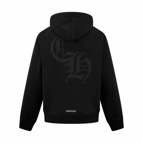 CHROME HEARTS パーカー ブラック クロス刺繍チェスト