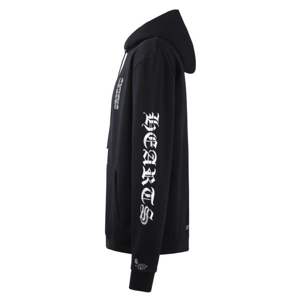 13434624727346155 CHROME HEARTS パーカー ブラック×ホワイト ゴシック文字