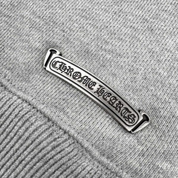 CHROME HEARTS パーカー グレー クロス刺繍