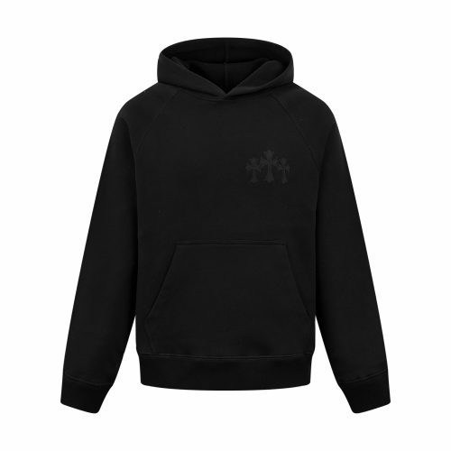 CHROME HEARTS パーカー ブラック クロス刺繍