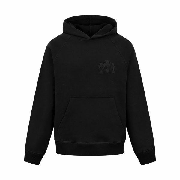 CHROME HEARTS パーカー ブラック クロス刺繍
