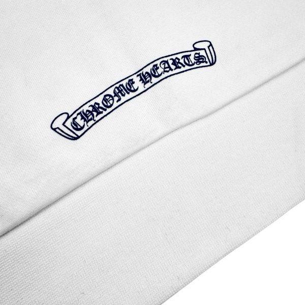 CHROME HEARTS パーカー ホワイト ブルースリーブ